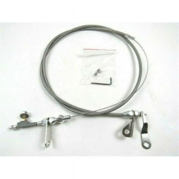 Bous Performance F53702 Stainless Steel Braided Kick Down Cables for Ford C6