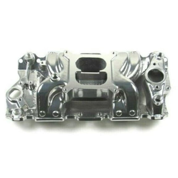 Bous Performance  Intake Manifold for 1957-1995 Chevy SBC 350 Eliminator, Polished