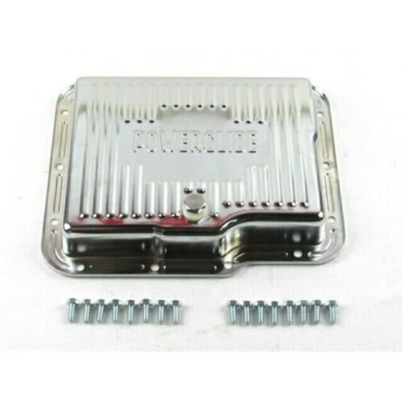 Bous Performance Steel GM Powerglide Stock Transmission Pan, Chrome