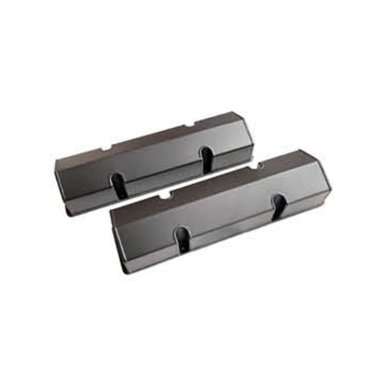 Black Aluminum Short Center Bolt Valve Covers With Gaskets For SBC 305 350 1987-1997