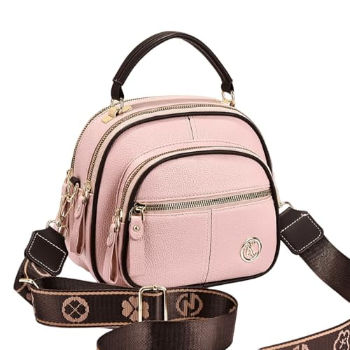 Bousalutend Crossbody Bag, Classic Leather Shoulder Purse With Multifunctional Compartments, Adjustable Wide Stra