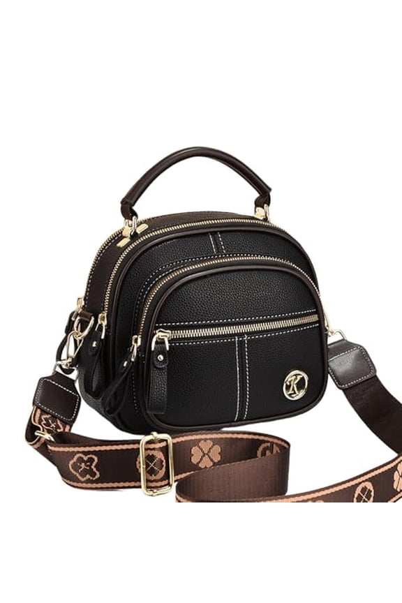 Bousalutend Crossbody Bag, Classic Leather Shoulder Purse With Multifunctional Compartments, Adjustable Wide Stra