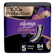 Boutique 5 Drops Incontinence Pads - Heavy - Long Length - 84ct