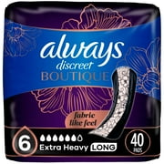 Boutique 6 Drops Incontinence Pads - Extra Heavy - Long Length - 40ct