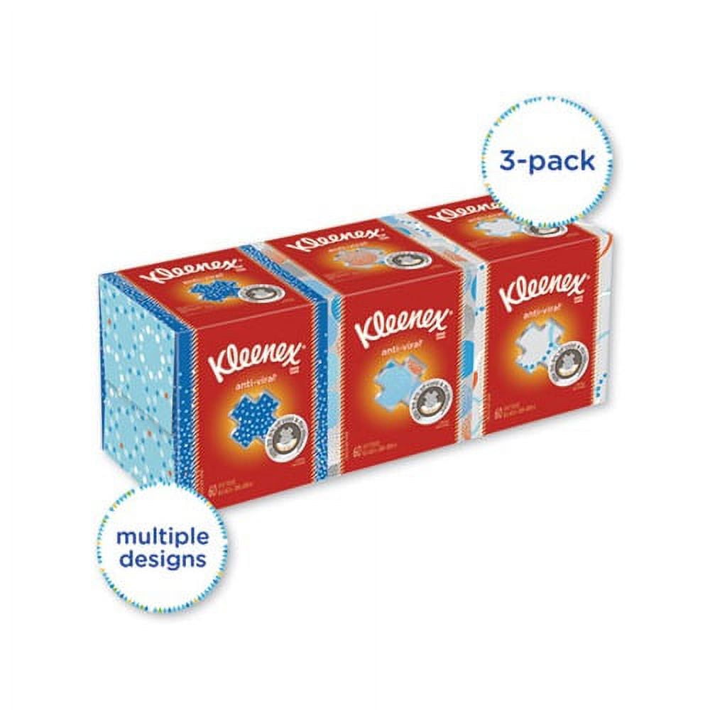 Tissue Box Packet Boutique Anti-Viral Tissue 3-Ply, White, Pop-Up Box, 60/Box, 3 Boxes ...