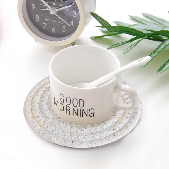 Boutique Big Clearance Kitchen Mat 12cm Cotton Insulation Mat Meal Mat Woven Anti Scalding Table Mat Bowl Mat Nordic Simple Pot Mat Cotton Insulation Mat