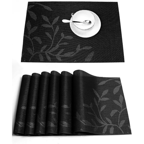 Boutique Big Clearance Kitchen Mat Placemat Woven Non Slip PVC Insulation Placemat Washable Table Mats for Kitchen