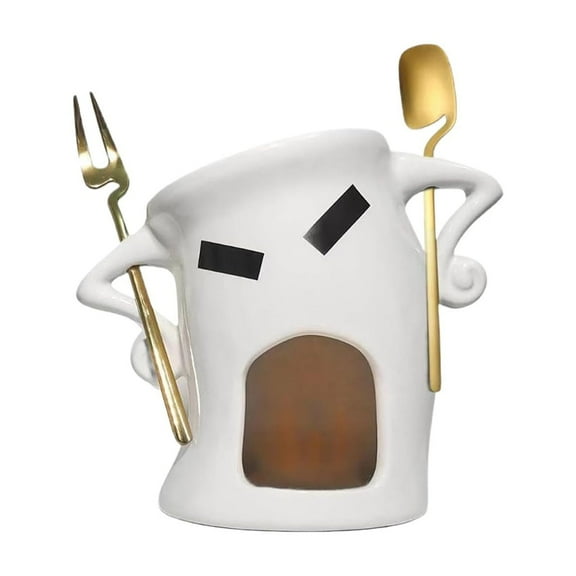 Boutique Ceramics Cups Clearance Glass&BottleFondue Mug With Ceramic Melting Cup With fork & Candle Heated Fondue Set for /Cheese No Tealight Needed for Parties Cozy Nights