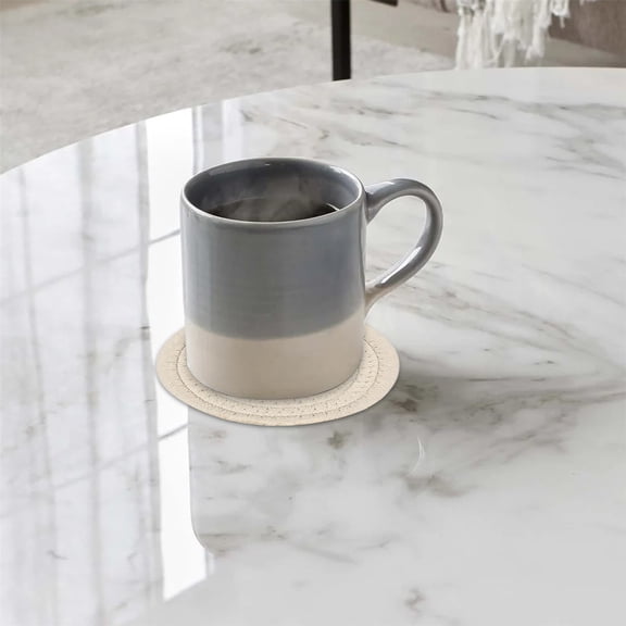 Boutique Clearance Kitchen Mat Cotton Rope Woven Meal Mat Circular Cotton Thread Woven Cup Mat Pot Mat Kitchen Table Thickened Insulation Mat