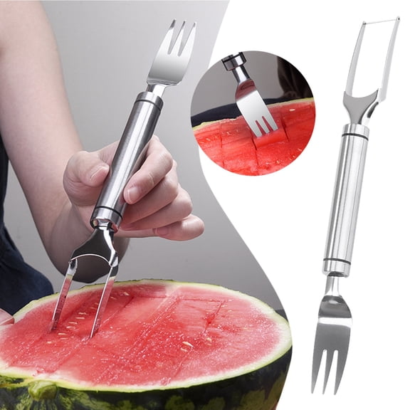Boutique Clearance Polishing Stone Stainless Household Melon Cutter fork Integrated Watermelon Divider Quick Watermelon Cutter
