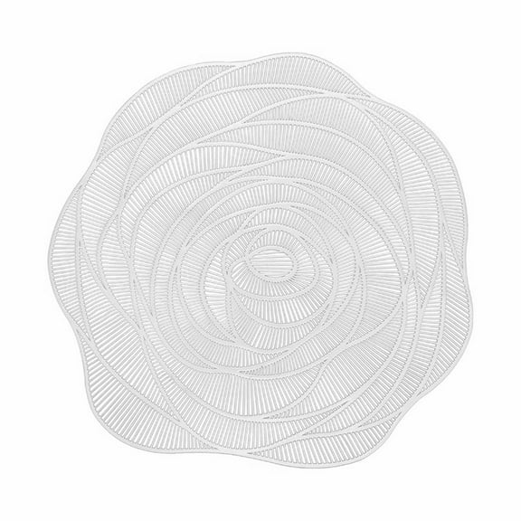 Boutique Clearance Rose Vinyl Placemat Hollow Round Plastic PVC Pressed Golden Dinning Table Mat Rose Table Mat American Light Luxury Gilding Cup Mat Decorative Table Mat