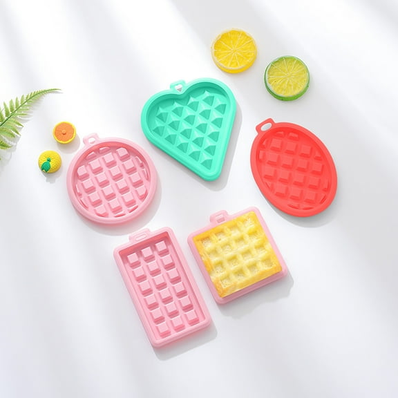 Boutique Clearance Sales Dessert Molds Air Fryer Food Grade Silicone Five Piece Waffles Mould Set Oven Kitchen Cake Baking Supplies