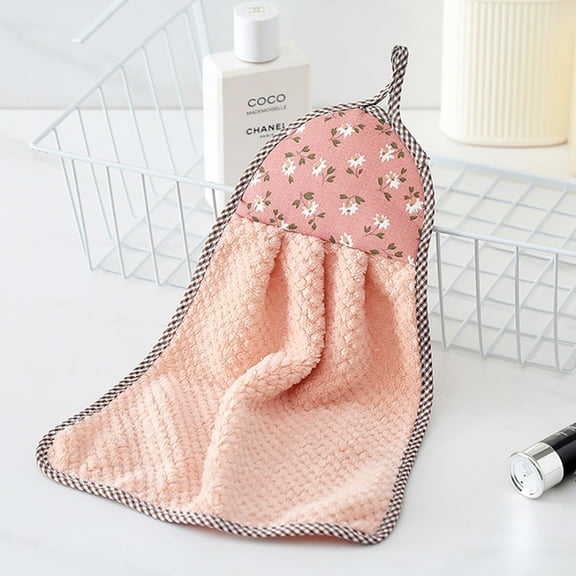 Boutique Clearance Sales Household Cleaning Cloth Nonstick Oil Coral Velvet Hanging Hand towels Kitchen Dishclout