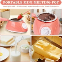 Boutique Clearance Sales Kitchen Fork Melting Fondue Set MINI Electric Chocolate Melting Pot Chocolate Fondue Warmer Machine for Milk Chocolate Cheese Butter Candy