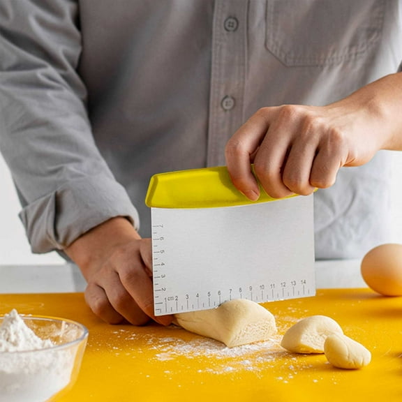 Boutique Clearance Sales Polishing Stone Baking tool Vegetable Cutter Dough Cutters With Measuring Scale Food Grade Stainless Scraper Cutter tool for Baking