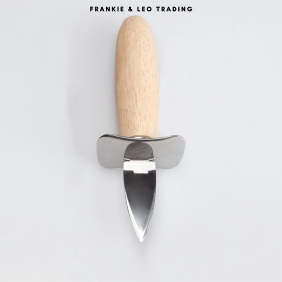 Boutique Clearance Sales Polishing Stone /Scallop Opener Stainless Steel Wooden Handle Shucking tool