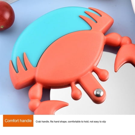 Boutique Clearance Sharpening Rod Cute Pizza Slicer Funny Pizza Cutter Wheel Cartoon Crab Pie Slicer Large Non Slip Rustproof Pasta and Pizza tools for Pizzas Cakes Pancakes Bread