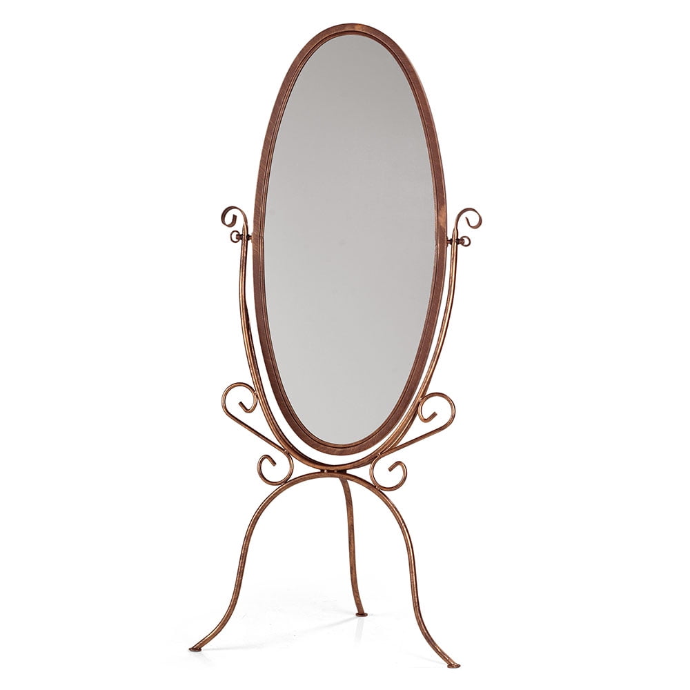 Ivory Oval Freestanding Full Length Floor Mirror