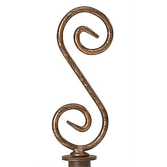 Boutique Cobblestone S-Shape Round Fitting Finial