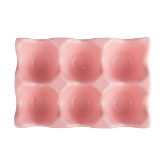 Boutique Food Storage Sales Today Clearance Food Storage6 Grids Ceramic Egg Holder Chicken Egg Trays Egg Storage Organizer for Refrigerator Countertop Display