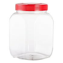 Boutique Glass Canisters Clearance Food StoragePlastic Jars With Lids – Clear Storage Containers – Airtight Stackable Container Jar for Sweets Crafts Dog – Reusable