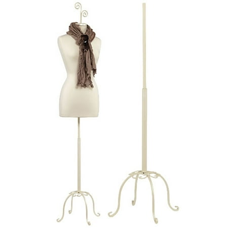 SSWBasics Boutique Ivory Metal Dressmaker Base (Form Not Included)- Ivory Metal Dress Form - Adjustable Dress Form Base