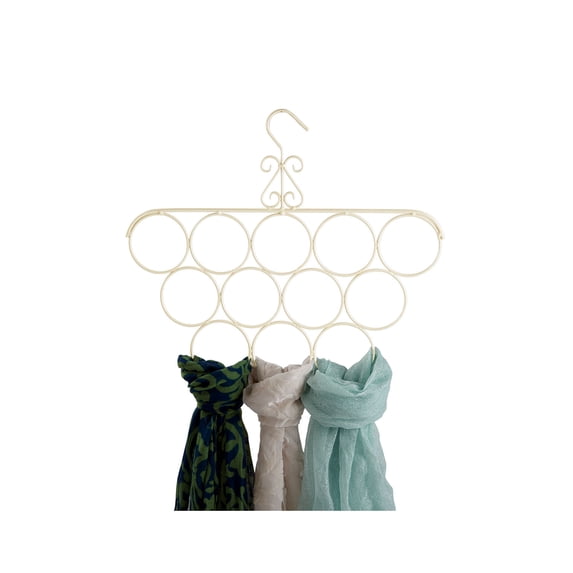 Boutique Ivory Scarf Hanger - Holds 12 Scarves - Set of 3