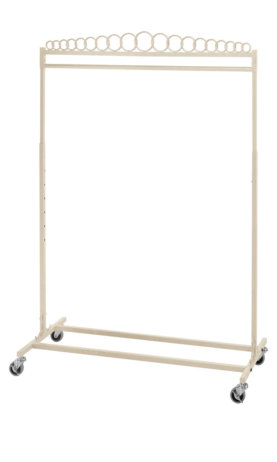 SSWBasics Boutique Ivory Single-Rail Rolling Rack 48