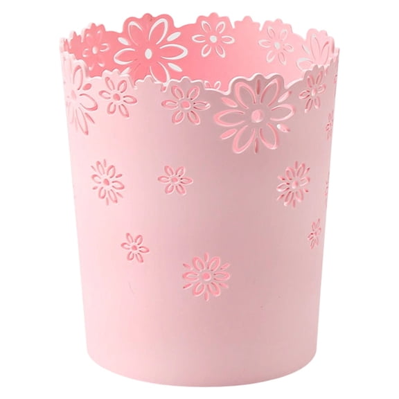 Boutique Kitchen 2026 New Cute Trash TanRound Plastic Trash Can, Household No Lid Garbage Bin for Kitchen, Sanitation, Washroom, Toilet, Large Size