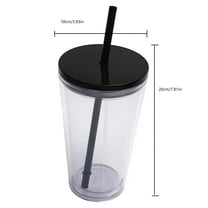Boutique Kitchen Big Clearance Classic Acrylic Tumbler With Lid and | 16oz Premium Insulated Iced Coffee Cups Double Wall Reusable Plastic Cups Clear 1 Pack