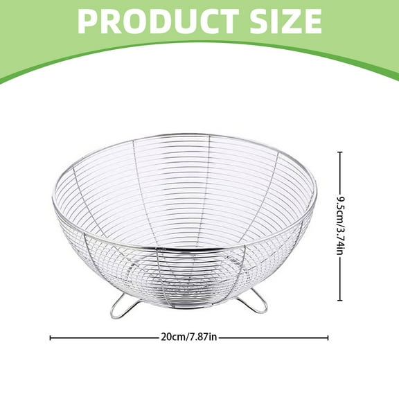 Boutique Kitchen Clearance 2PCS Countertop Fruit Bowl Stainless Fruit and Vegetable Basket For Kitchen Counter Wire Baskets For Fruits Vegetables Breads Snacks Large Fruit Bowl
