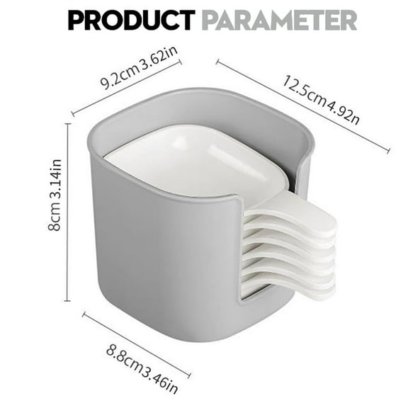 Boutique Kitchen Clearance 7 Pcs Dipping Plate Holder Set Dipping Plate Set Vinegar Soy Dish Set Including 6 Counts Seasoning Dish With Storage Box For Parties Picnics