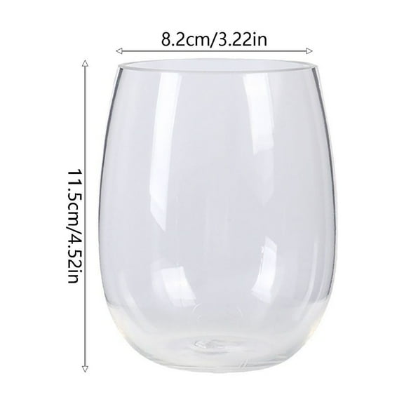 Boutique Kitchen Clearance Grade Plastic Red Wine Glass Egg Shaped 480ML Large Capacity PET Wine Glass Drop Not Broken