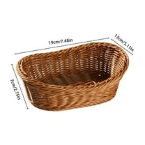 Boutique Kitchen Clearance Rattan Small Plate Dessert Rattan Living Room Household Tray Bread Storage Basket