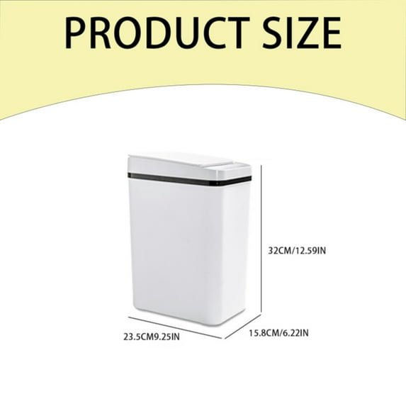 Boutique Kitchen Clearance Sales Bathroom Smart touchless Trash Can 2.2 Gallon Automatic Motion Sensor Rubbish Can With Lid Electric Narrow Small Garbage For Kitchen Living Room toilet Bedroom