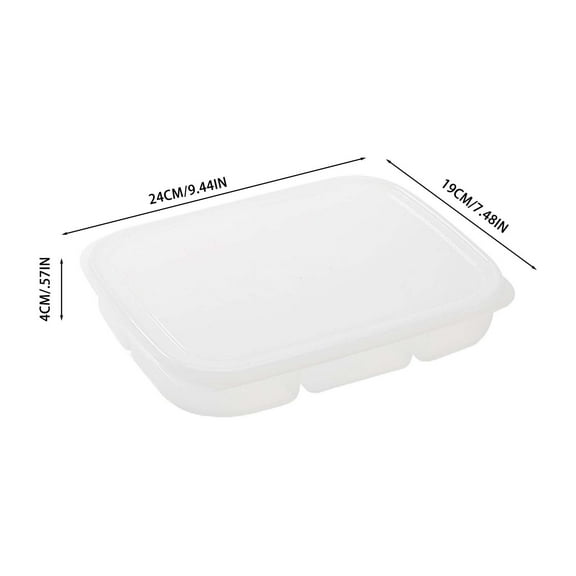 Boutique Kitchen Clearance Sales Divided Veggie Tray With Lid Vegetable Storage Square Relish Serving Platter With 5/6 Compartment Snack Container