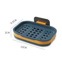 Boutique Kitchen Clearance Sales Shower Soap Holder Self Adhesive Bar Soap Holder For Shower Wall Bathroom Kitchen Wall Mounted Soap Dish Black Soap Tray For Bar Soap