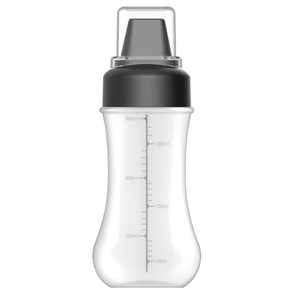 Boutique Kitchen Storage rack Five Holes Condiment Bottles Set Kitchen Ketchup Soy Oil Dispenser With No Drip Tips for Salad Cooking (Black)