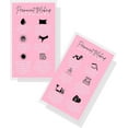 thumbnail image 1 of Boutique Marketing LLC Permanent Makeup Aftercare Instructions Card  50 Pack 2x3.5 inches Business Size PMU Pink Design, pink, black, white, 1 of 9