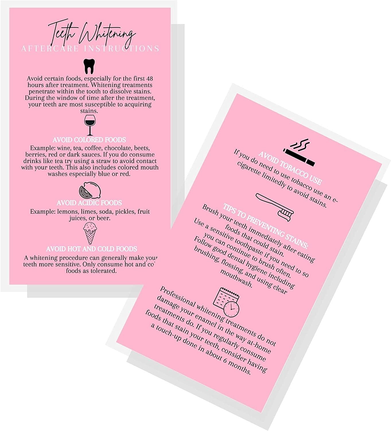 Diamond Microdermabrasion Aftercare Cards For Estheticians - 50 Pack, 2x3.5" Premium Matte Cards