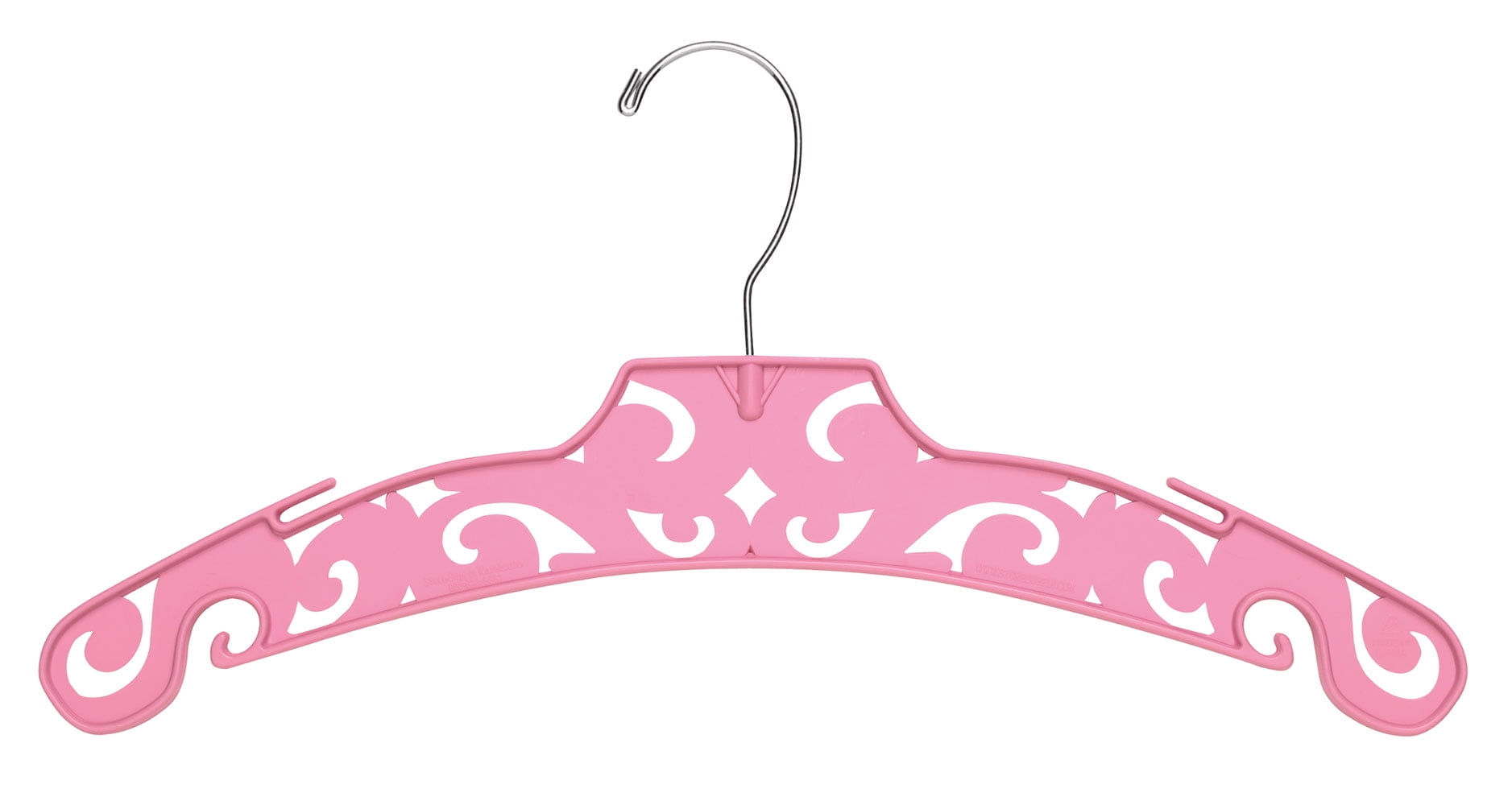 Boutique Pink Carved Plastic Dress Hangers Pack of 50