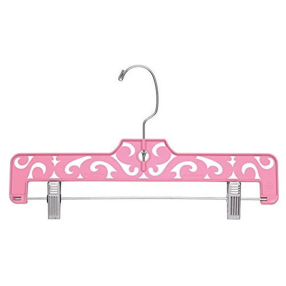 Boutique Pink Carved Plastic Pants Hangers - Pack of 50