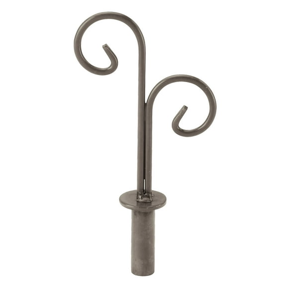 Boutique Raw Steel Double Curl Finial for Counter Merchandise Hooks