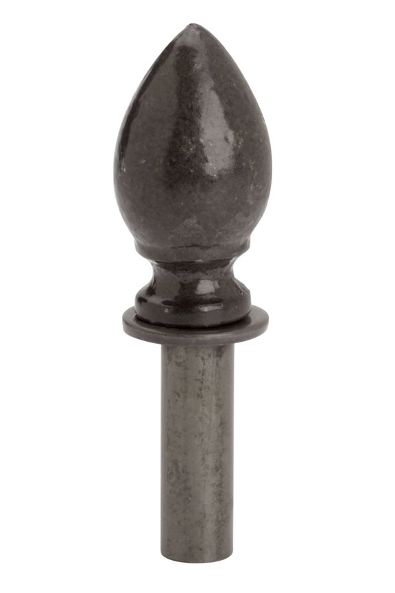 Boutique Raw Steel Teardrop Finial for Counter Merchandise Hooks