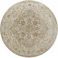 thumbnail image 1 of BoutiqueRugs Adana Traditional Medallion Area Rug - Tan, Light Gray, Medium Gray - 6'7" Round, 1 of 13
