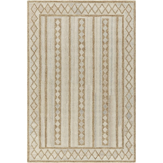 BoutiqueRugs Adarsh Bohemian, Transitional Area Rug - Ash, Prairie Dust, Tan - 5' x 7'6"
