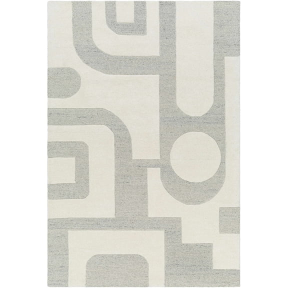 BoutiqueRugs Adeja Contemporary Area Rug - Light Gray, Cloud Gray, Dark Gray - 2' x 3'