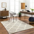 thumbnail image 1 of BoutiqueRugs Adora High Low Diamond Runner Rug - Ivory, Taupe - 2'6" x 8' Runner, 1 of 8