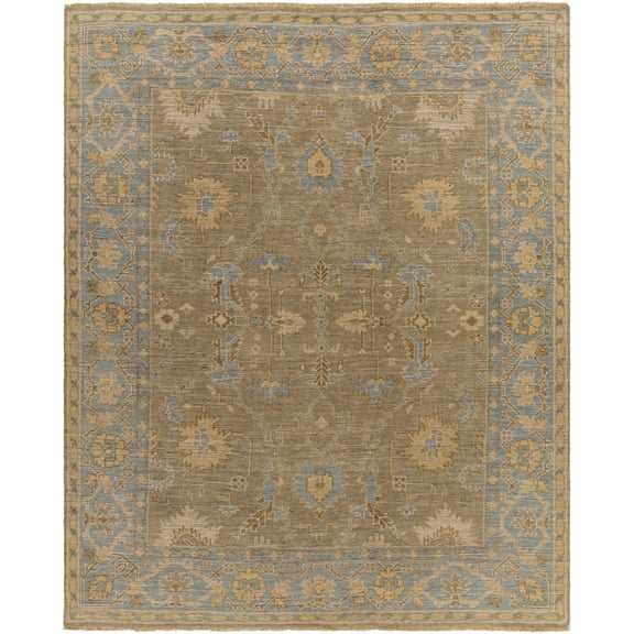BoutiqueRugs Aidan Traditional Area Rug - Medium Gray, Denim, Tan - 2' x 3'