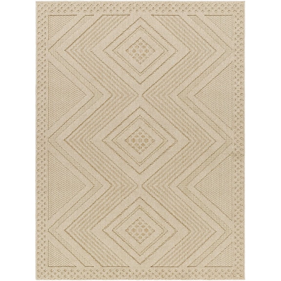 BoutiqueRugs Aimee Contemporary Area Rug - Outdoor Safe - Lambswool, Dark Brown, Nutmeg - 5'3" x 7'